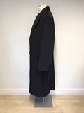 MAX MARA NAVY BLUE 100% WOOL DOUBLE BREASTED COAT SIZE 12 BUT FIT UK 18