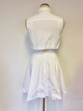 KAREN MILLEN WHITE COTTON SLEEVELESS DRESS SIZE 10