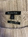 MASSIMO DUTTI MAUVE SHORT SLEEVED ALPACA & WOOL BLEND JUMPER SIZE XL