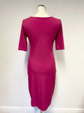 MARKS & SPENCER AUTOGRAPH CRANBERRY PINK STRETCH PENCIL DRESS SIZE 8