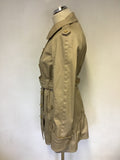 JUICY COUTURE BEIGE COTTON  BELTED TRENCH COAT/ MAC  SIZE S