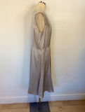 BROOKS BROTHERS SILVER GREY SILK SPECIAL OCCASION DRESS SIZE 16