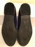 GALLERY DARK BLUE SUEDE TASSEL TRIM LOAFERS SIZE 6/39