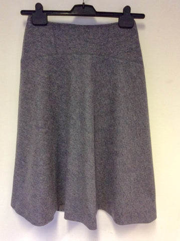 HOBBS GREY WOOL WOOL BLEND SKIRT SIZE 8