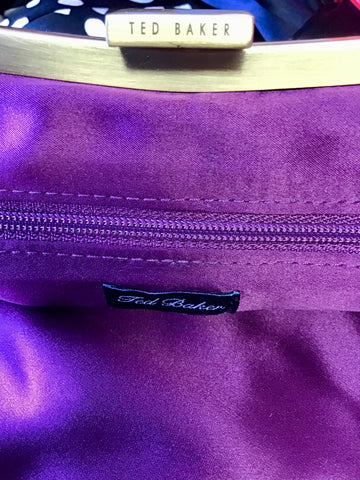 TED BAKER BLACK & WHITE SILK SPECIAL OCCASION DRESS & MATCHING BAG SIZE 4 UK 14