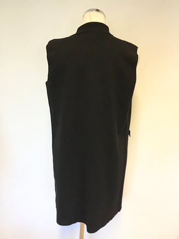 JIGSAW BLACK STRETCH SLEEVELESS JACKET/ GILET SIZE S