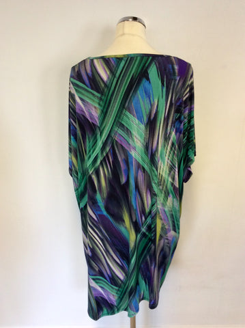 TAKING SHAPE GREEN & PURPLE PRINT TOP SIZE L PLUS SIZE