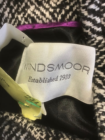 WINDSMOOR BLACK & WHITE WEAVE SHORT COAT SIZE 12