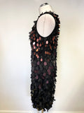 PHASE EIGHT BLACK & COPPER LARGE SEQUINNED COCKTAIL DRESS SIZE 14