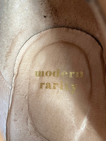 MODERN RARITY CAMEL SUEDE ANKLE BOOTS SIZE 4/37