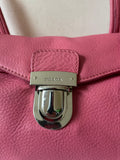 PRADA FLAMINGO PINK LEATHER SHOULDER BAG