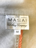 THE MASAI COMPANY BEIGE COTTON ZIP UP JACKET SIZE M