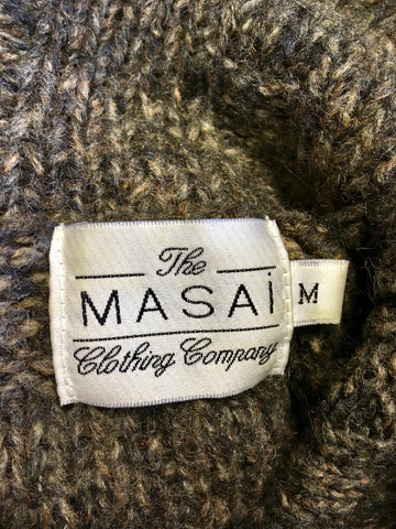 THE MASAI CLOTHING COMPANY BROWN MARL JUMPER SIZE M