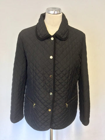 AUSTIN REED BLACK QUILTED JACKET SIZE M