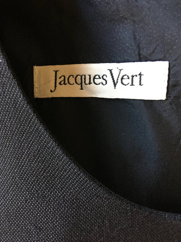 JACQUES VERT BLACK SLEEVELESS CUT OUT BACK MIDI LENGTH SHIFT DRESS SIZE 12