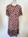 WHISTLES RED,BLACK & IVORY STAR PRINT SHORT SLEEVE FIT & FLARE DRESS SIZE 16