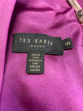 BRAND NEW TED BAKER ASPYN FUCHIA PINK ASYMMETRIC NECKLINE PENCIL DRESS SIZE 5 UK 16