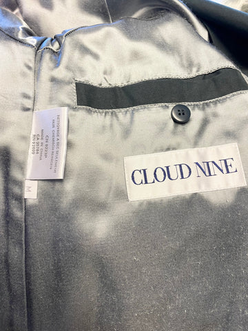 CLOUD NINE DARK GREEN BELTED LONG SLEEVED TRENCH COAT SIZE M