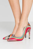 BRAND NEW PAUL SMITH ETTY SWIRL MULTI COLOURED LEATHER HEELS SIZE 4/37