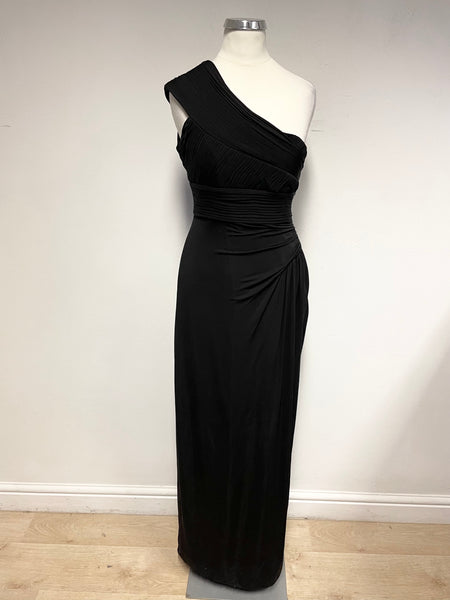 COAST BLACK ONE SHOULDER LONG EVENING  DRESS SIZE 6