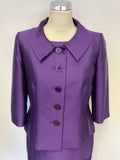 PLANET PURPLE SILK & WOOL BLEND SLEEVELESS PENCIL DRESS & JACKET SUIT SIZE 8
