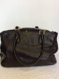 HOBBS BLACK LARGE LEATHER TASSEL TRIM SHOULDER BAG