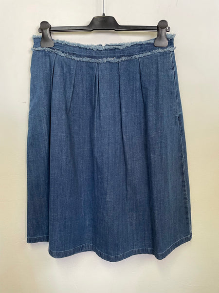 MAX & CO BLUE DENIM A LINE KNEE LENGTH SKIRT SIZE 12