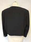 JACQUES VERT BLACK 3/4 SLEEVE SHORT SPECIAL OCCASION JACKET SIZE 22