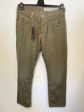 BRAND NEW JOHN ROCHA KHAKI STRAIGHT LEG JEANS SIZE 34W/32L