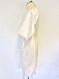 JILL SANDER WHITE COTTON SHORT WIDE SLEEVE DRESS SIZE 36 UK 8 FIT UK 10/12