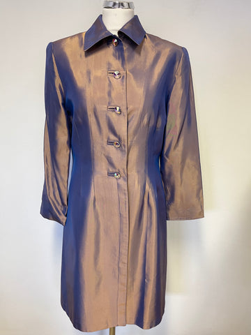 JS COLLECTIONS BRONZE TWO TONE SPECIAL OCCASION COAT SIZE 12