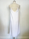 HUSH WHITE THIN STRAP LOOSE FIT LINED DRESS SIZE 10