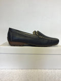 BRAND NEW JANE SHILTON ISABELLA NAVY BLUE LEATHER LOAFER FLATS SIZE 4/37