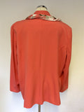 BRAND NEW HUDSON & ONSLO APRICOT JACKET WITH DETACHABLE SCARF SIZE 22