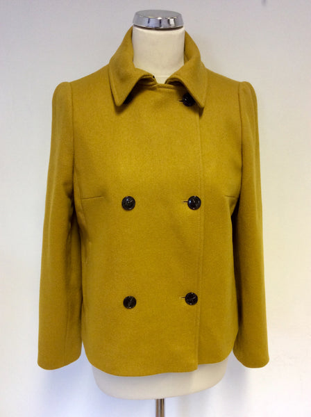 JAEGER MUSTARD WOOL BLEND JACKET SIZE 10