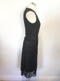 BRAND NEW JOSEPH YELENA BLACK LACE & CREPE PENCIL DRESS SIZE 36 UK 8