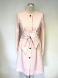 BRAND NEW TED BAKER CEALLY BABY PINK TIE FRONT COAT SIZE 2 UK 10/12