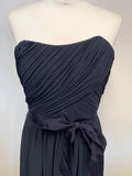 BRAND NEW MARKS & SPENCER NAVY BLUE STRAPLESS/ STRAPPY LONG OCCASION DRESS SIZE 12