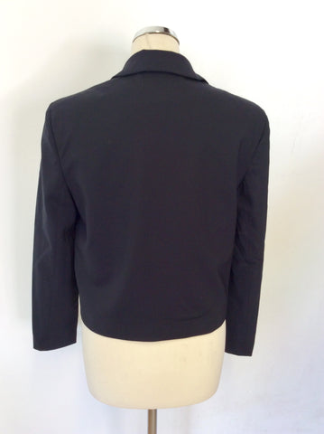MULBERRY DARK BLUE WOOL BUTTON FRONT JACKET SIZE 10