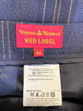 VIVIENNE WESTWOOD RED LABEL DARK BLUE CHECK WOOL PENCIL SKIRT SIZE 44 FIT UK 10/12