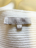 HOBBS IVORY BOAT NECKLINE 3/4 SLEEVE JUMPER SIZE M