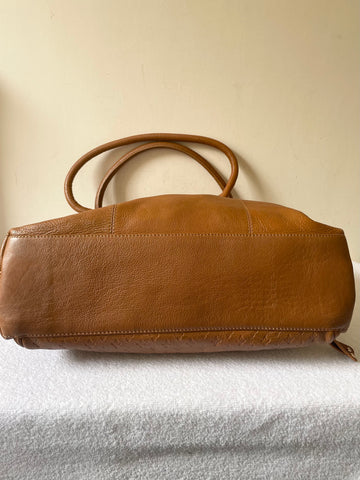 PATRICK COX LARGE TAN LEATHER SHOULDER/OFFICE/OVERNIGHT BAG