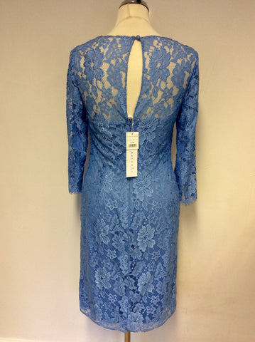 BRAND NEW GINA BACCONI SKY BLUE LACE SPECIAL OCCASION DRESS SIZE 10
