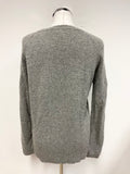 GHARANI STROK GREY WITH BLACK SEQUINNED & TO FRONT JUMPER SIZE 14