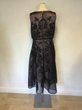 BRAND NEW COAST LIMITED EDITION BLACK MESH & NUDE SATIN LINED SPECIAL OCCASION DRESS SIZE 14