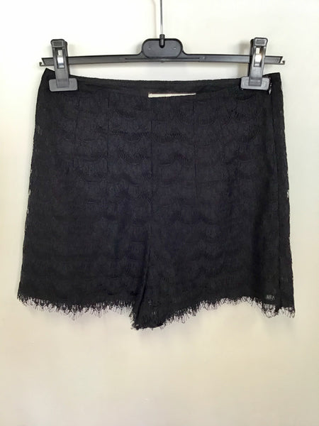 TWENTY8 TWELVE BONITA BLACK LACE FULLY LINED SHORTS SIZE 10