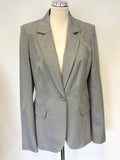 BRAND NEW LONG TALL SALLY LIGHT GREY JACKET & TROUSER SUIT SIZE 12