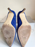 HOBBS ROYAL BLUE SUEDE  HEELED COURT SHOES SIZE 7/40