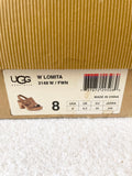 UGG LOMITA BROWN LEATHER OPEN TOE CLOG HEEL SANDALS SIZE 6.5/39