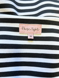 PHASE EIGHT BLACK & WHITE STRIPE JERSEY SLEEVELESS PENCIL DRESS SIZE 18